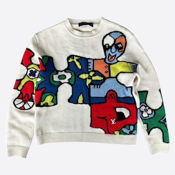 Louis Vuitton Beige Puzzle Wool Sweater - Picture 1 of 8